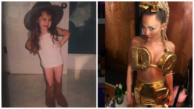 Porovnání Miley před a po Foto: 