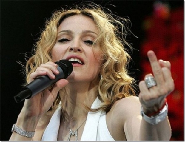 Zpěvačka Madonna a její fuck off  Foto: Instagram.com