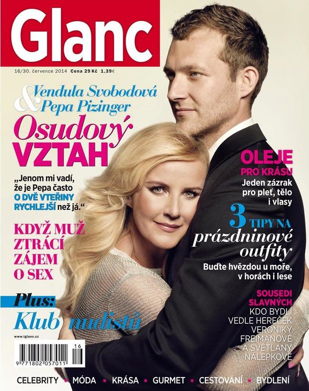 Vendula s přítelem na titulce aktuálního vydání magazínu Glanc Foto: archiv astrosat